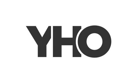 YHO logo design template with strong and modern bold text. Initial based ve.. Stock Illustration
