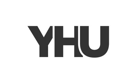 YHU logo design template with strong and modern bold text. Initial based ve.. Illustrazione stock