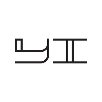 Yi initial letter vector logo icon Stock Illustration