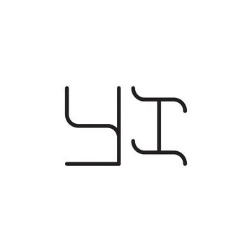 Yi initial letter vector logo icon Stock Illustration