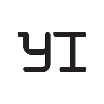 Yi initial letter vector logo icon Stock Illustration