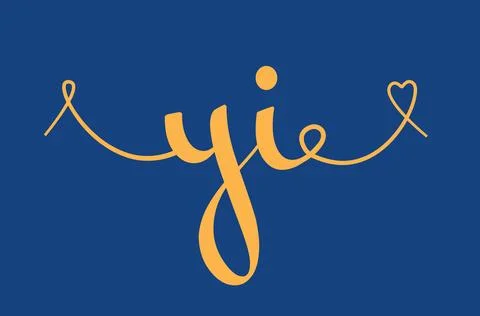YI initial wedding monogram calligraphy vector illustration. Hand drawn let.. Stock Illustration