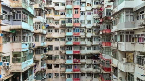 Yick Cheong and Yick Fat old apartment h... | Stock Video | Pond5