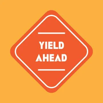 Yield ahead sign Stock Illustration