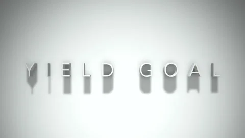 yield goal 3D title animation with shado... | Stock Video | Pond5