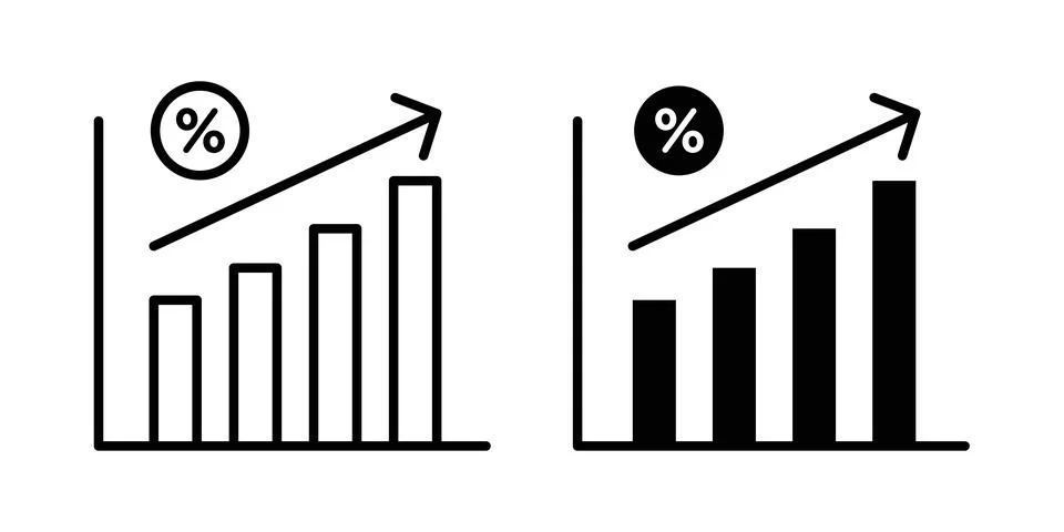 Yield icon solid, line, and editable vector set. Stock Illustration