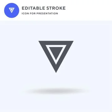 Yield icon vector, filled flat sign, solid pictogram isolated on white, logo Illustrazione stock