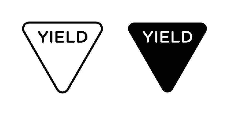 Yield icon vector, illustration icon set Stock Illustration