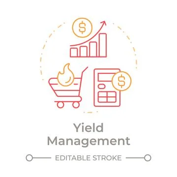 Yield management duo tone concept icon Stock Illustration