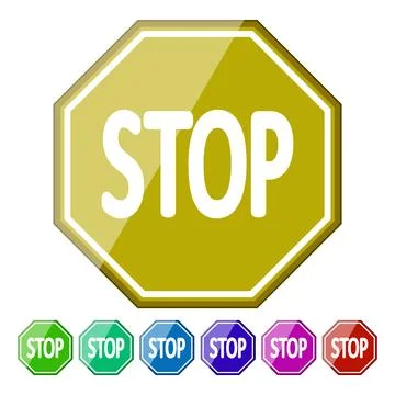 Yield road sign cartoon vector graphic Stock Illustration