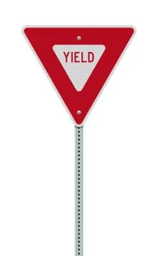 Yield road sign Stock Illustration