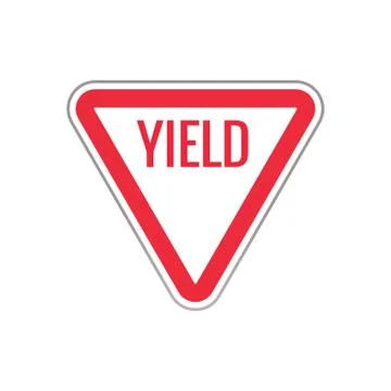 Yield road sign Stock Illustration