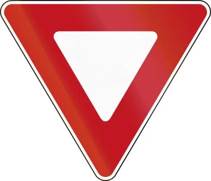 Yield At Roundabout In Canada Stock Illustration