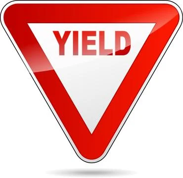 Yield sign Stock Illustration