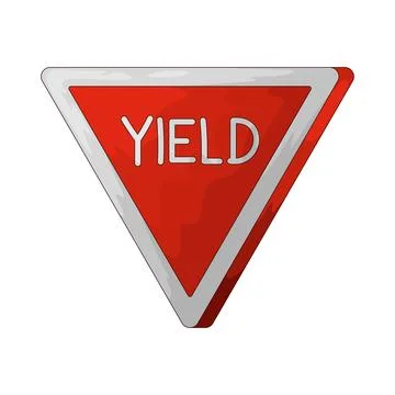 Yield Sign illustration Stock Illustration