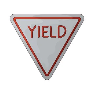 Yield Sign illustration Stock Illustration