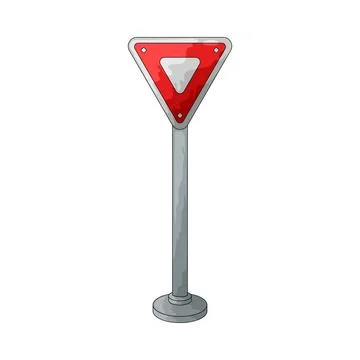 Yield Sign illustration Stock Illustration