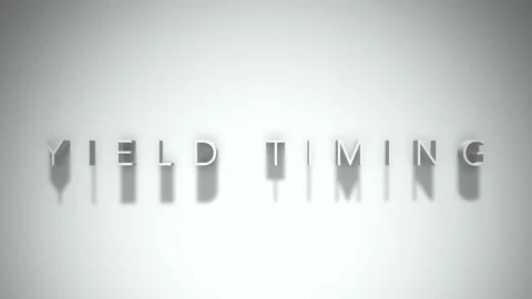 yield timing 3D title animation white te... | Stock Video | Pond5