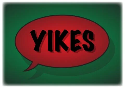 Yikes Speech Bubble Stock Illustration