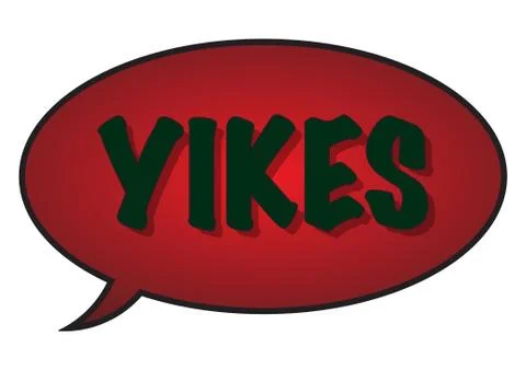 Yikes Speech Bubble Stock Illustration
