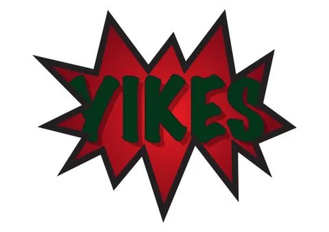 Yikes Spikey Speech Bubble Stock Illustration