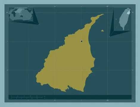 Yilan, Taiwan. Solid color shape Stockillustratie