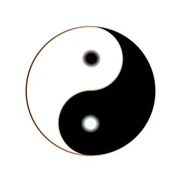 Yin and yang button icon. Vector illustration Eps 10. Stock Illustration