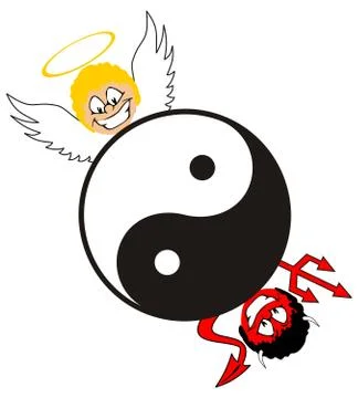 Yin and yang Illustrazione stock