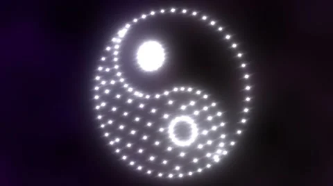 Yin and Yang Lights 01 Stock Footage 8646830