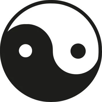 Yin Yan horizontal Stock Illustration