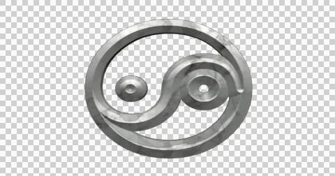 YIN YANG  3 D   motion graphic  abstract model overlay  white marble stone Vidéo 54201910