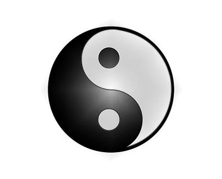 Yin yang 3d symbol Stock Illustration