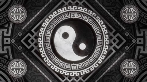 Yin Yang Background Stock Footage 343331615