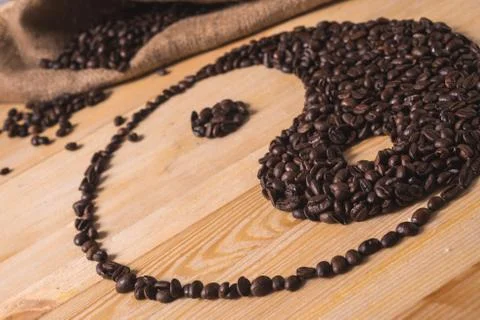 Yin yang coffee composition Stockfoto's