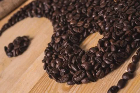 Yin yang coffee composition Stock Photos
