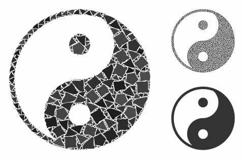 Yin yang Composition Icon of Bumpy Parts イラスト素材