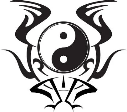 Yin Yang Design Illustrazione stock