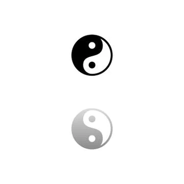 Yin Yang icon flat Stock Illustration