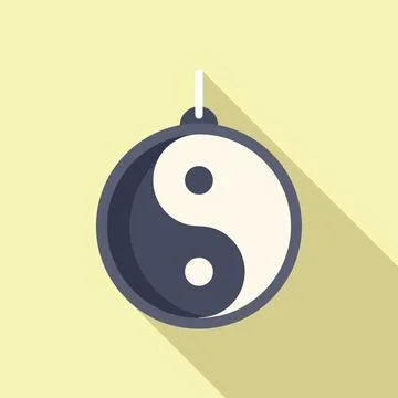 Yin yang icon flat vector. Unity east symbol Stock Illustration