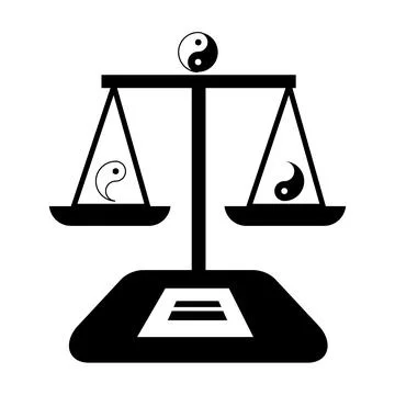 Yin yang icon Illustrazione stock