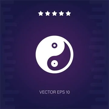 Yin yang  icon Stock Illustration
