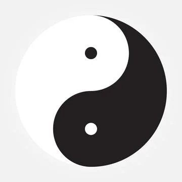 Yin-yang icon vector for graphic design, logo, website, social media, mobile Stock Illustration