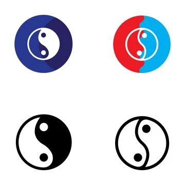 Yin yang icon vector Stock Illustration