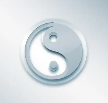 Yin yang  light background Stock Illustration