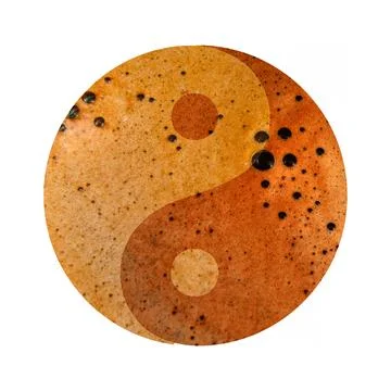 Yin yang pattern in abstract circular design Stock Photos