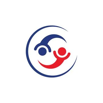 Yin yang people icon vector concept design template 库存插图