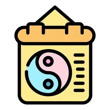 Yin yang practice icon vector flat Stock Illustration