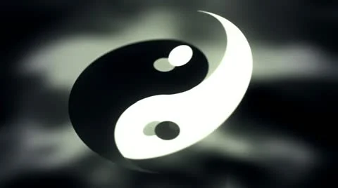 Yin yang symbol animation loopable Stock Footage 21366458