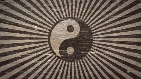 Yin Yang Symbol. Loop. 4K, 60fps Stock Footage 119272271