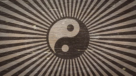 Yin Yang Symbol. Loop. 4K, 60fps Stock Footage 119309158